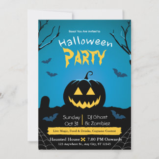 Inbjudan till halloween fest