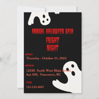 Inbjudan till halloween fest