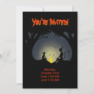 Inbjudan till Halloween fest - Alien Camp Fire