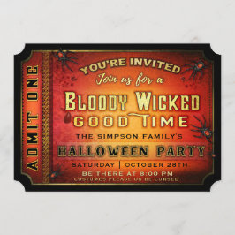 Inbjudan till Halloween fest Bloody Wicked Biljett
