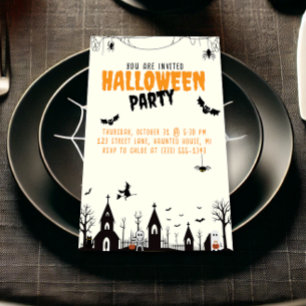 Inbjudan till halloween fest Bus eller godis
