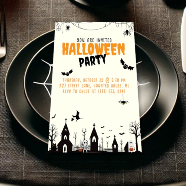 Inbjudan till halloween fest Bus eller godis (Skapare uppladdad)
