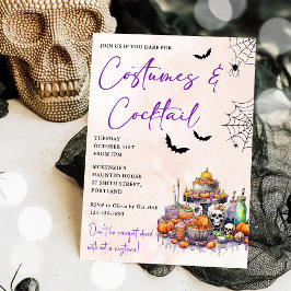 Inbjudan till Halloween fest Costumes & Cocktails