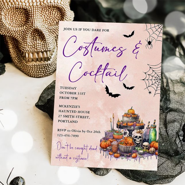 Inbjudan till Halloween fest Costumes & Cocktails (Skapare uppladdad)