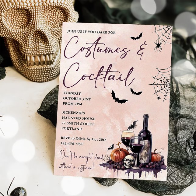 Inbjudan till Halloween fest Costumes & Cocktails (Skapare uppladdad)