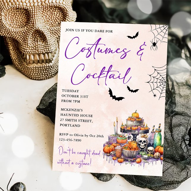 Inbjudan till Halloween fest Costumes & Cocktails (Skapare uppladdad)