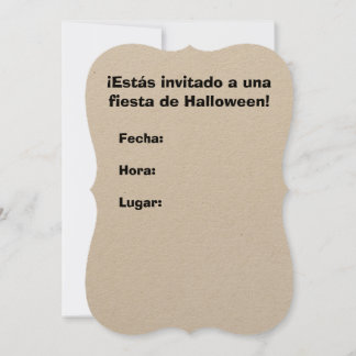 Inbjudan till Halloween fest Dinosaur Theme Spansk