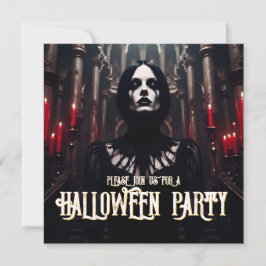 Inbjudan till halloween fest - gotisk Mörk