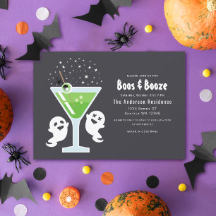Inbjudan till Halloween fest i Boos och Sprit Cock