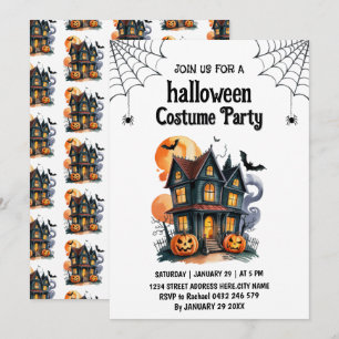 Inbjudan till Halloween fest i hemstucken