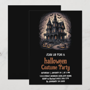Inbjudan till Halloween fest i hemstucken