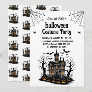 Inbjudan till Halloween fest i hemstucken