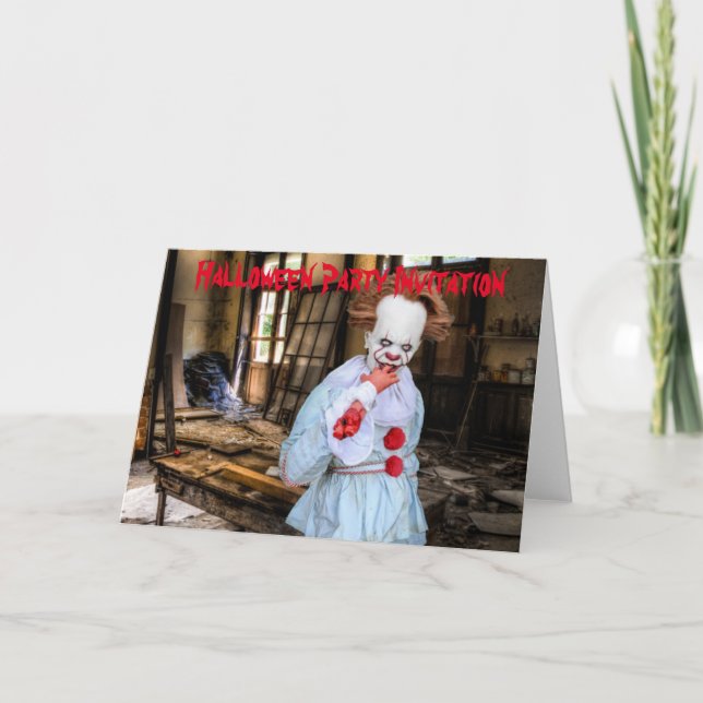 Inbjudan till halloween fest. Kort (Framsida)