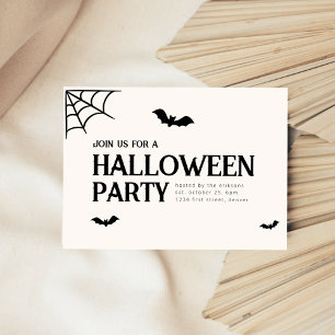 Inbjudan till Halloween fest med Fladdermöss