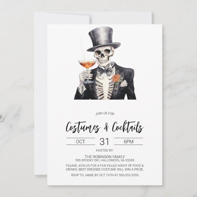 Inbjudan till Halloween fest om kostnadsbelastning (Framsida)
