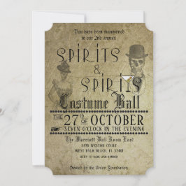 Inbjudan till Halloween fest Spirits Costume Boll