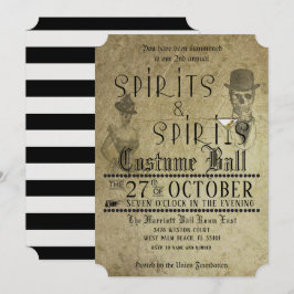 Inbjudan till Halloween fest Spirits Costume Boll