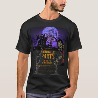 inbjudan till halloween fest t shirt