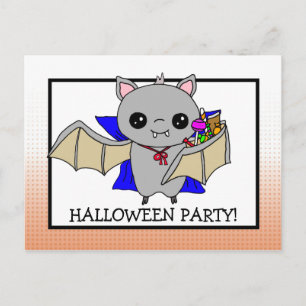 Inbjudan till halloween fest till Fladdermus Holdi