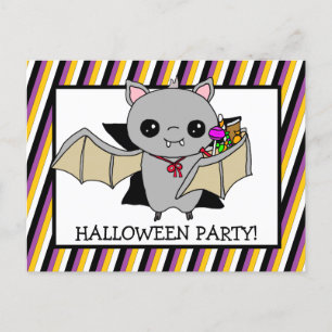 Inbjudan till halloween fest till Fladdermus Holdi