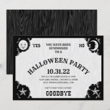 Inbjudan till Halloween fest till spritnämnden