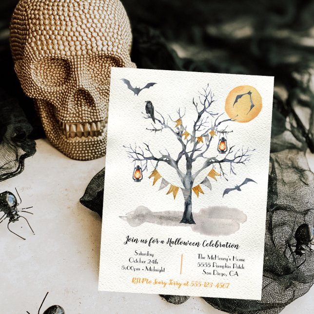 Inbjudan till halloween fest Träd (Skapare uppladdad)
