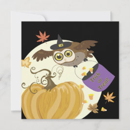 Inbjudan till halloween fest Uggla