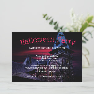 Inbjudan till Halloween fest under natten