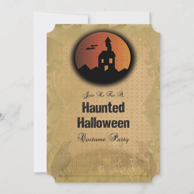 Inbjudan till halloween fest, Vintage, Ephemera (Framsida)