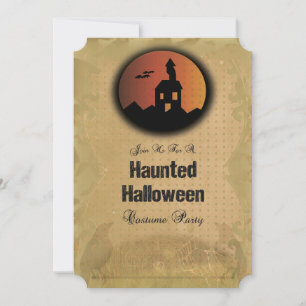 Inbjudan till halloween fest, Vintage, Ephemera