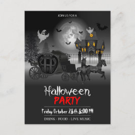 Inbjudan till halloween fest-vykort