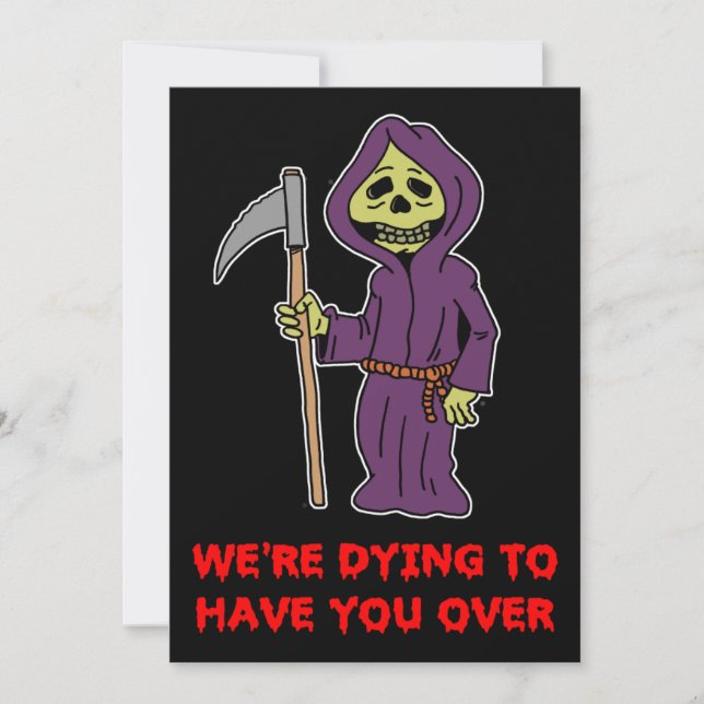 Inbjudan till Halloween Grim Reaper Party (Framsida)