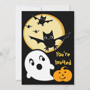 Inbjudan till Halloween Spöken & Fladdermöss Barn 