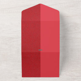 Inbjudan till halv projektionsyta och brusrött brö