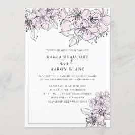 Inbjudan till  Hand plockade Flowers Bröllop