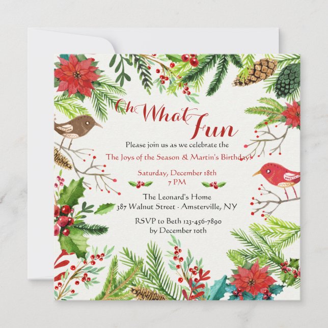 Inbjudan till Hand plockade Julfest (Framsida)