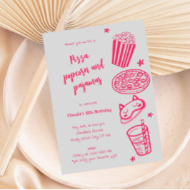 Inbjudan till hand plockade Pizza Popcorn och Paja