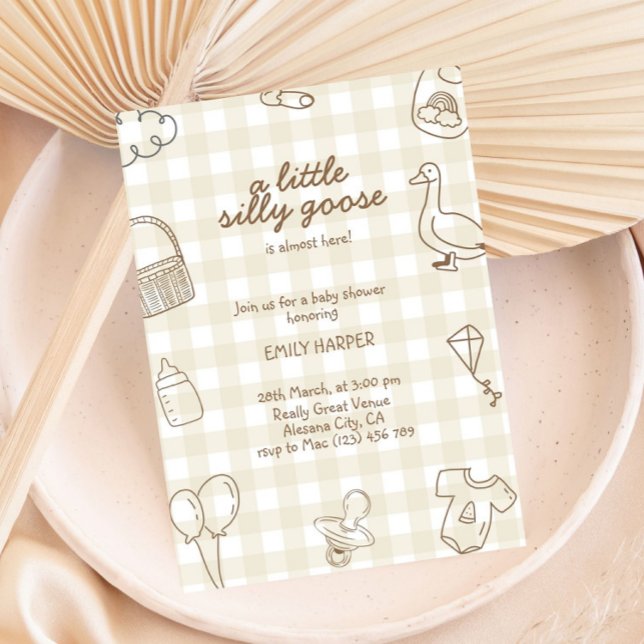 Inbjudan till Hand plockade Vår Goose Baby Shower (Skapare uppladdad)