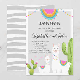 Inbjudan till handbojor med cactus Baby Shower