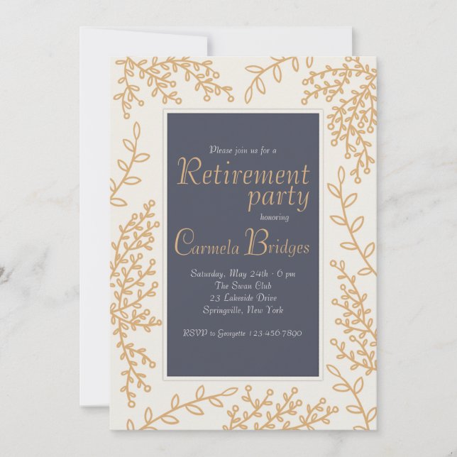 Inbjudan till handdragna Löv (Framsida)