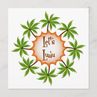 Inbjudan till Handflatan Circle Luau
