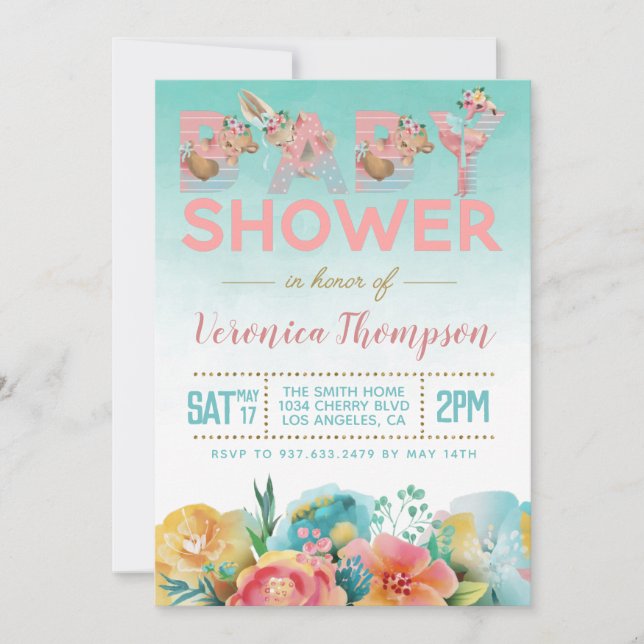 Inbjudan till handjur av spädbarn för spädbarn (Framsida)