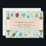 Inbjudan till Hanukkkah Firande<br><div class="desc">En festlig Hanukkah-inbjudan med bakgrund av Hanukkah inslag och en öppen Torah som håller närmare firande. (Ljusvektor skapat med freepik - www.freepik.com). Kortet är enkelt att anpassa med alternativ för ordalydelse, teckensnitt, teckensnitt, färg och papprare form. Inte exakt vad du tittar för? Alla våra produkter kan vara designad anpassningsbar för...</div>