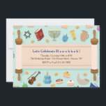 Inbjudan till Hanukkkah Firande<br><div class="desc">En festlig Hanukkah-inbjudan med bakgrund av Hanukkah inslag och en öppen Torah som håller närmare firande. (Ljusvektor skapat med freepik - www.freepik.com). Kortet är enkelt att anpassa med alternativ för ordalydelse, teckensnitt, teckensnitt, färg och papprare form. Inte exakt vad du tittar för? Alla våra produkter kan vara designad anpassningsbar för...</div>