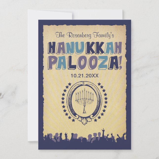 Inbjudan till Hanukkkah Palooza (Framsida)