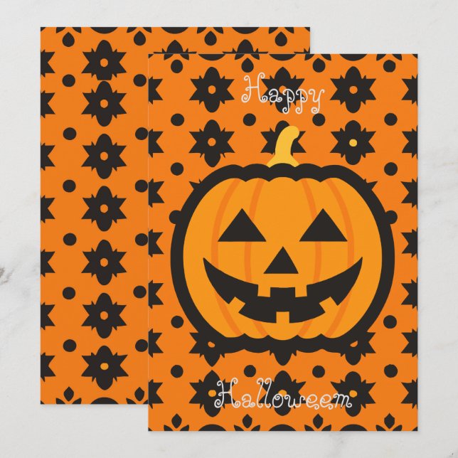 Inbjudan till happy halloween (Fram/baksida)