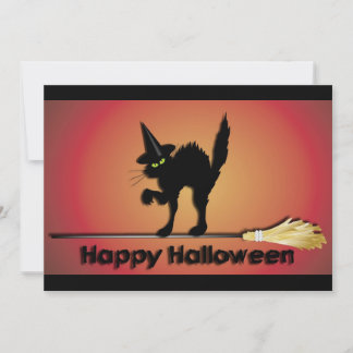 Inbjudan till Happy halloween-katter
