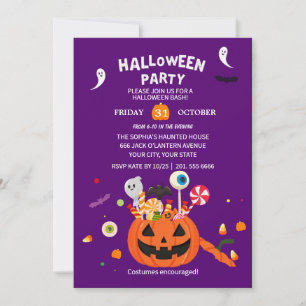 Inbjudan till happy halloween-partiet