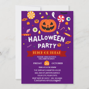 Inbjudan till happy halloween-partiet