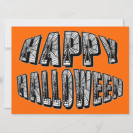 Inbjudan till Happy halloween Spiders & Spindelnät